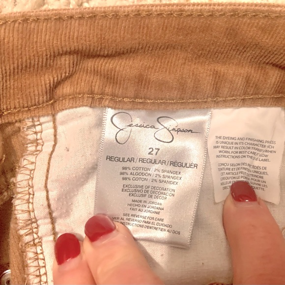 Chestnut colored corduroy pants by Jessica Simpson - Picture 8 of 11